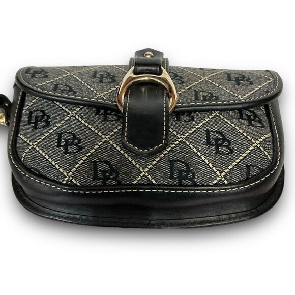 Dooney & Bourke Signature Monogram Flap Mini Purse Clutch Wristlet Wallet - Picture 5 of 8